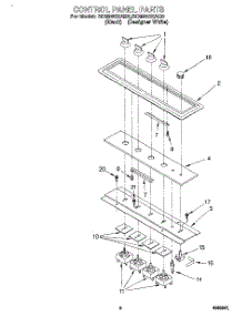 04 - Control Panel parts for Whirlpool Cooktop RC8900XAB0 from AppliancePartsPros.com