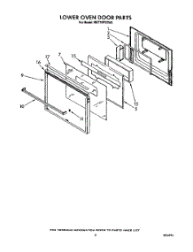06 - Lower Oven Door parts for Whirlpool Oven RB770PXXW0 from AppliancePartsPros.com