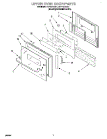 04 - Upper Oven Door parts for Whirlpool Oven RB770PXBQ1 from AppliancePartsPros.com