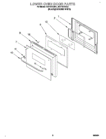 05 - Lower Oven Door parts for Whirlpool Oven RB770PXBQ1 from AppliancePartsPros.com