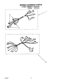 05 - Wiring Harness parts for Whirlpool Range TER20W0YW1 from AppliancePartsPros.com