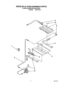05 - Broiler And Oven Burner parts for Whirlpool Range SF367PEYN0 from AppliancePartsPros.com