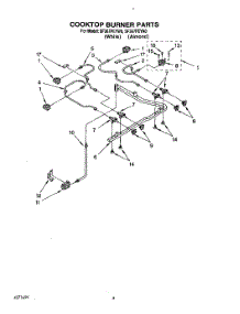 04 - Cooktop Burner parts for Whirlpool Range SF367PEYW0 from AppliancePartsPros.com