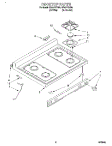 02 - Cooktop parts for Whirlpool Range SF367PEYN4 from AppliancePartsPros.com