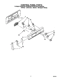 02 - Control Panel parts for Whirlpool Range RF376PXYW3 from AppliancePartsPros.com