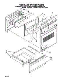 03 - Door And Drawer parts for Whirlpool Range RF376PXYW3 from AppliancePartsPros.com