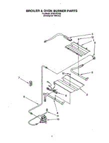 05 - Broiler And Oven Burner parts for Whirlpool Range SF367PEYQ0 from AppliancePartsPros.com