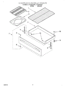 04 - Drawer And Broiler parts for Whirlpool Range RF386PXEW1 from AppliancePartsPros.com