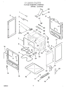 03 - Chassis parts for Whirlpool Range RF386PXEW0 from AppliancePartsPros.com