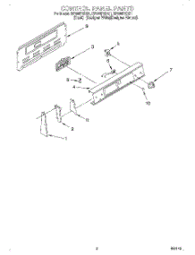 02 - Control Panel parts for Whirlpool Range RF386PXDQ1 from AppliancePartsPros.com