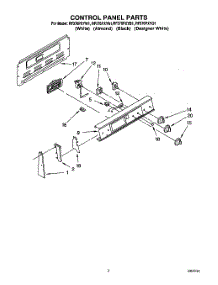 02 - Control Panel parts for Whirlpool Range RF376PXYB1 from AppliancePartsPros.com