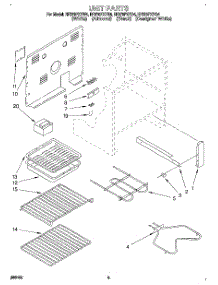 04 - Unit parts for Whirlpool Range RF376PXYQ4 from AppliancePartsPros.com