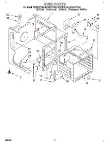 05 - Oven parts for Whirlpool Range RF376PXYQ4 from AppliancePartsPros.com