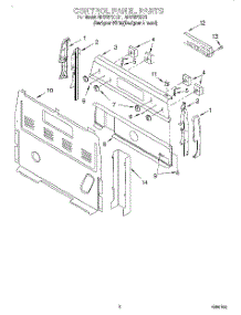02 - Control Panel parts for Whirlpool Range RF376PXEQ1 from AppliancePartsPros.com