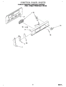 02 - Control Panel parts for Whirlpool Range RF386PXDB0 from AppliancePartsPros.com