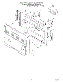 02 - Control Panel parts for Whirlpool Range RF376PXEZ0 from AppliancePartsPros.com