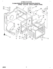 05 - Oven parts for Whirlpool Range RF376PXYW2 from AppliancePartsPros.com
