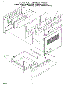 03 - Door And Drawer parts for Whirlpool Range RF376PXYN4 from AppliancePartsPros.com