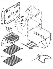 Unit parts for Whirlpool Range RF376PXYN3 from AppliancePartsPros.com