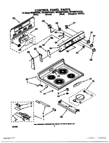 02 - Control Panel parts for Whirlpool Range RF366PXXN2 from AppliancePartsPros.com