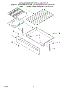 04 - Drawer & Broiler parts for Whirlpool Range RF377PXGB0 from AppliancePartsPros.com