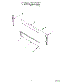 02 - Backguard parts for Whirlpool Range SF3000SGN0 from AppliancePartsPros.com