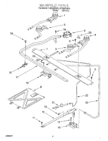 03 - Manifold parts for Whirlpool Range SF3000SGN0 from AppliancePartsPros.com