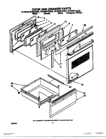 04 - Door And Drawer parts for Whirlpool Range RF366PXXB2 from AppliancePartsPros.com