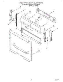 02 - Control Panel parts for Whirlpool Range SF3020EEW0 from AppliancePartsPros.com