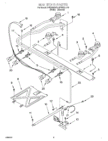 03 - Manifold parts for Whirlpool Range SF3020EEW0 from AppliancePartsPros.com