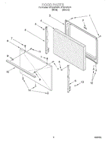 06 - Door, Lit / Optional parts for Whirlpool Range SF3020EGN1 from AppliancePartsPros.com