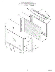 06 - Door, Optional parts for Whirlpool Range SF302BSGW1 from AppliancePartsPros.com