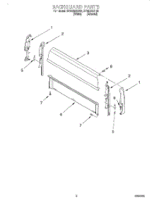 02 - Backguard parts for Whirlpool Range SF3020SGW0 from AppliancePartsPros.com