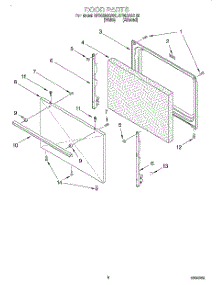 06 - Door, Lit / Optional parts for Whirlpool Range SF3020SGN0 from AppliancePartsPros.com