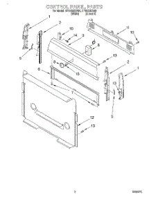 02 - Control Panel parts for Whirlpool Range SF3020EGW0 from AppliancePartsPros.com
