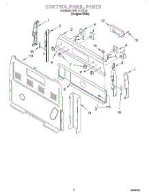 02 - Control Panel parts for Whirlpool Range RF315PXEQ0 from AppliancePartsPros.com