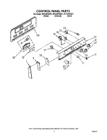 03 - Control Panel parts for Whirlpool Range RF315PXXG1 from AppliancePartsPros.com
