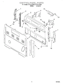 02 - Control Panel parts for Whirlpool Range RF315PXEW0 from AppliancePartsPros.com