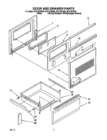 04 - Door And Drawer parts for Whirlpool Range RF315PXDZ0 from AppliancePartsPros.com