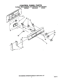 03 - Control Panel parts for Whirlpool Range RF315PXXG2 from AppliancePartsPros.com
