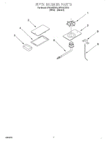 05 - Fifth Burner parts for Whirlpool Range SF5140EEN0 from AppliancePartsPros.com