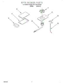 05 - Fifth Burner, Literature parts for Whirlpool Range SF5140EEW1 from AppliancePartsPros.com