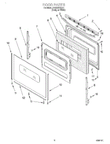 05 - Door, Lit / Optional parts for Whirlpool Range RF324PXEQ1 from AppliancePartsPros.com