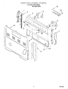 02 - Control Panel parts for Whirlpool Range RF324PXEQ0 from AppliancePartsPros.com