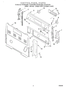 02 - Control Panel parts for Whirlpool Range RF325PXGW0 from AppliancePartsPros.com