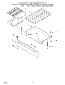 05 - Drawer & Broiler parts for Whirlpool Range SF377PEGB0 from AppliancePartsPros.com