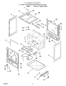 03 - Chassis parts for Whirlpool Range RF315PXGW0 from AppliancePartsPros.com