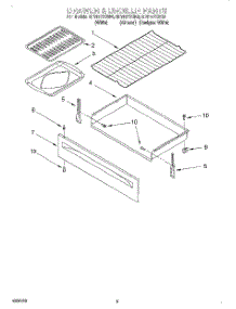 04 - Drawer And Broiler parts for Whirlpool Range RF315PXGW0 from AppliancePartsPros.com