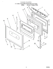 05 - Door, Lit / Optional parts for Whirlpool Range RF315PXGN0 from AppliancePartsPros.com
