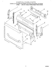 02 - Control Panel parts for Whirlpool Range SF377PEGN0 from AppliancePartsPros.com